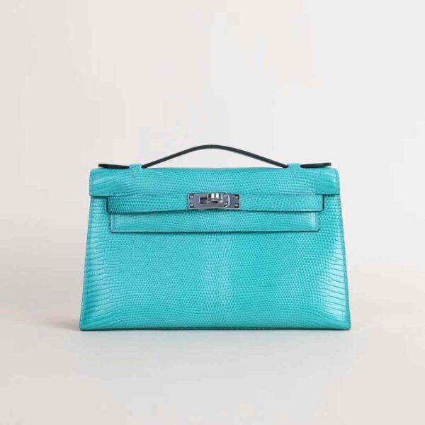 HERMÈS Kelly Pochette 22CM Lizard Leather U1 Veet Verone PHW Hardware Liverpool