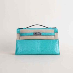 HERMÈS Kelly Pochette 22CM Lizard Leather U1 Veet Verone PHW Hardware Liverpool