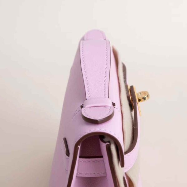 HERMÈS Kelly Pochette 22CM Swift Leather X9 Mauve Sylvester GHW Hardware Edinburgh