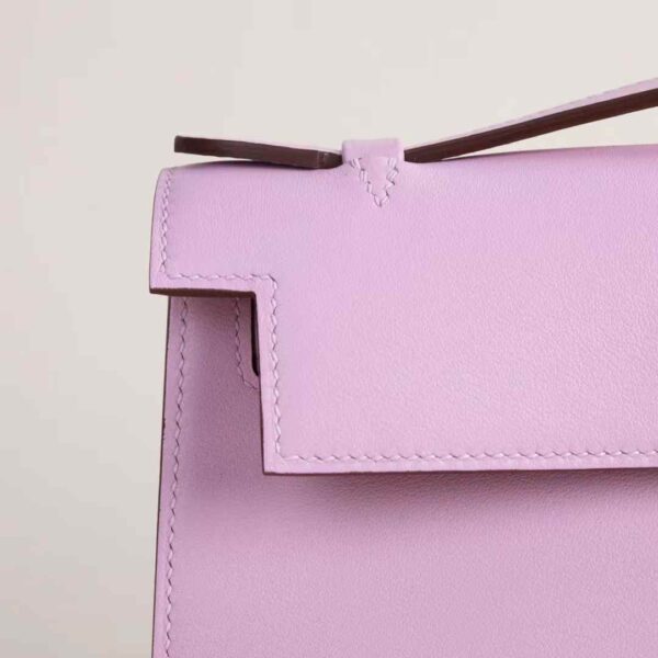HERMÈS Kelly Pochette 22CM Swift Leather X9 Mauve Sylvester GHW Hardware Edinburgh
