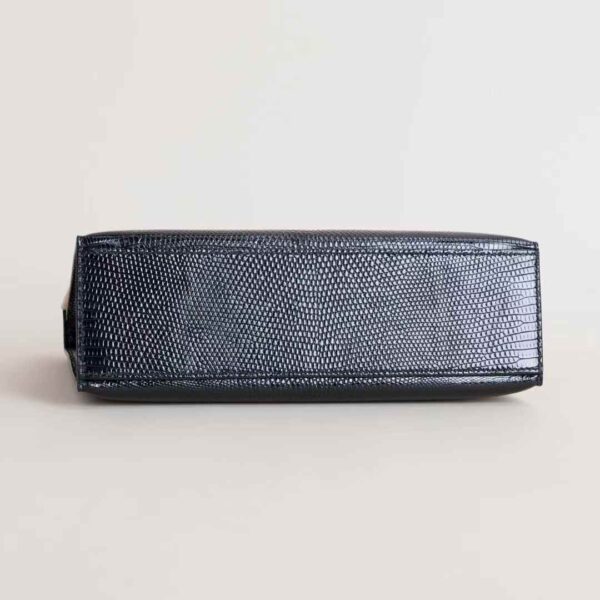HERMÈS Kelly Pochette 22CM Lizard Leather CK89 Noir PHW Hardware Northern Ireland