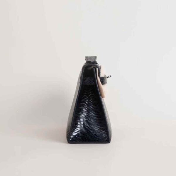HERMÈS Kelly Pochette 22CM Lizard Leather CK89 Noir PHW Hardware Northern Ireland
