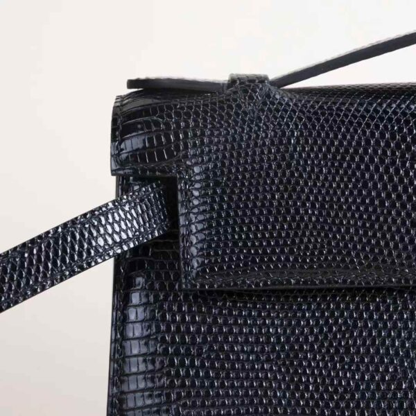 HERMÈS Kelly Pochette 22CM Lizard Leather CK89 Noir PHW Hardware Northern Ireland