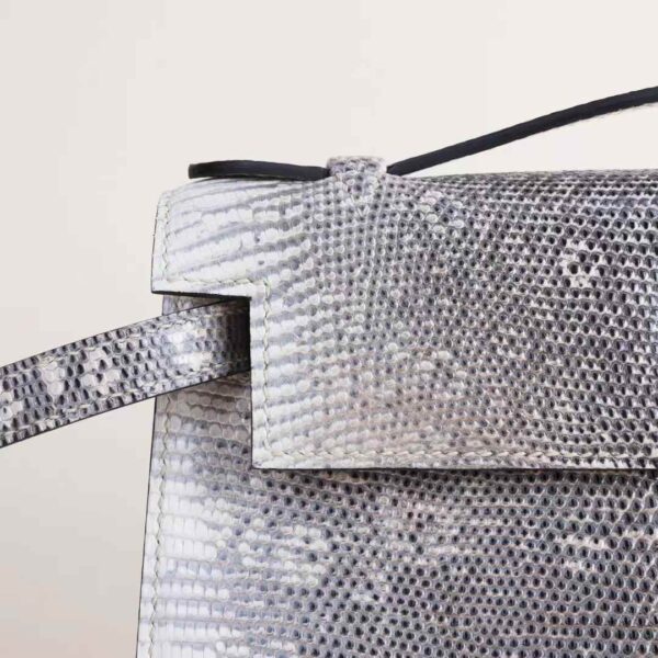 HERMÈS Kelly Pochette 22CM Lizard Leather 1B Ombre PHW Hardware England