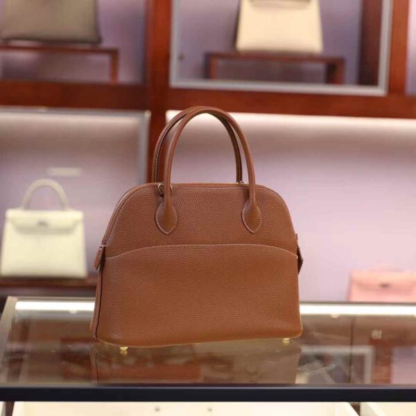 HERMÈS Bolide 31CM CC37 Gold Clememce Leather GHW Hardware Factory