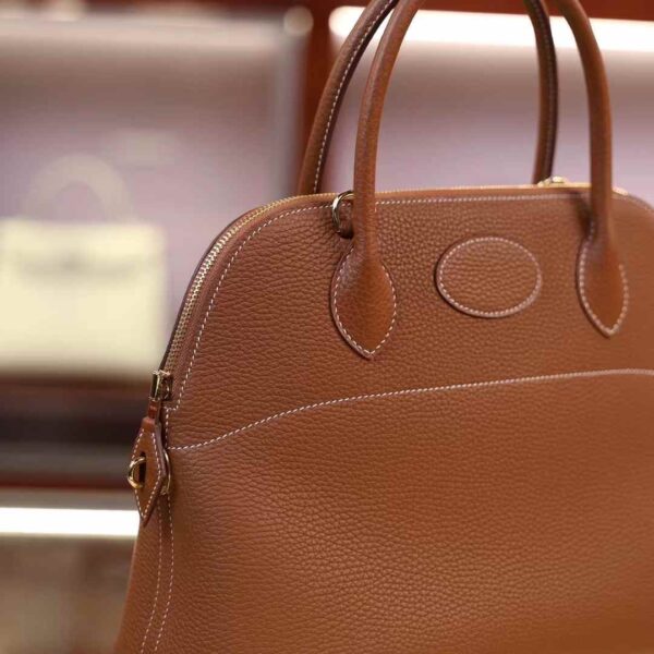 HERMÈS Bolide 31CM CC37 Gold Clememce Leather GHW Hardware Factory