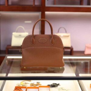 HERMÈS Bolide 31CM CC37 Gold Clememce Leather GHW Hardware Factory