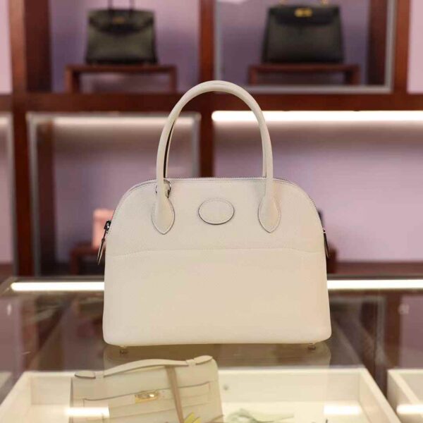 HERMÈS Bolide 27CM 8L Beton Epsom Leather PHW Hardware UAS New York
