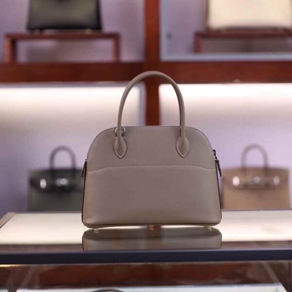 HERMÈS Bolide 27CM Epsom Leather CK18 Etoupe PHW Hardware Taiwan