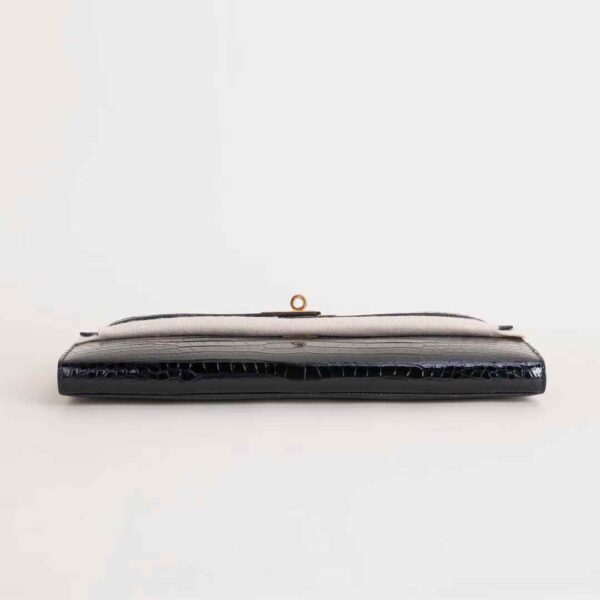 HERMÈS Kelly Cut Shiny porosus Black GHW Hardware Hong Kong