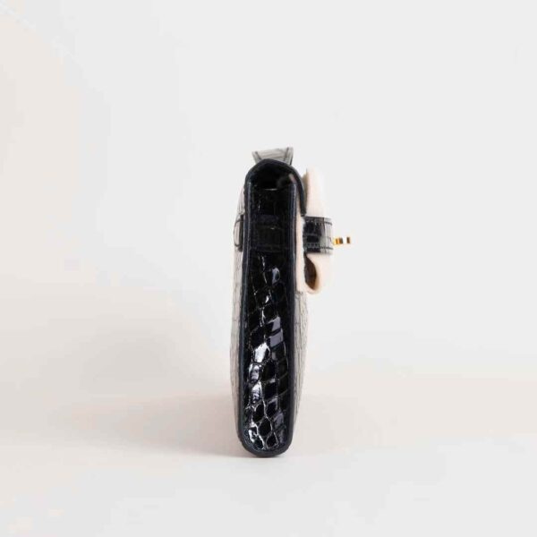 HERMÈS Kelly Cut Shiny porosus Black GHW Hardware Hong Kong