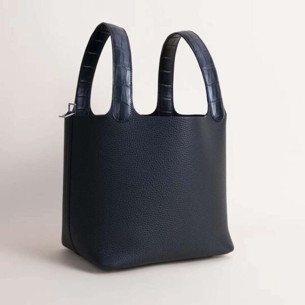 HERMÈS Picotin 22CM Touch Clememce/Matter Alligator Leather CK89 Noir Silver Hardware