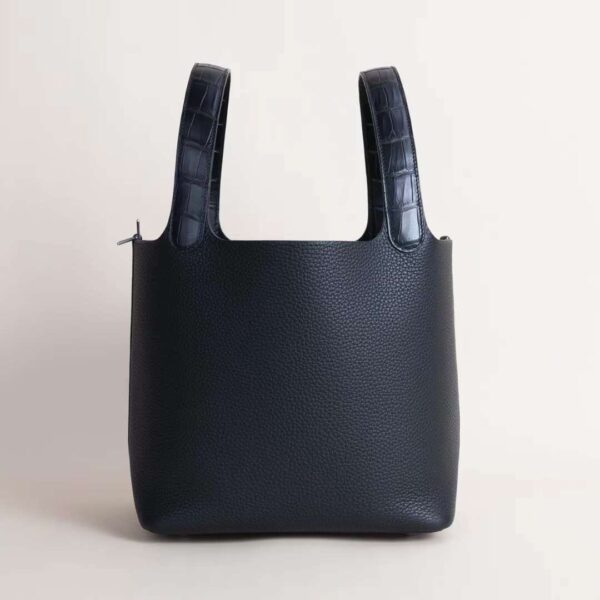 HERMÈS Picotin 22CM Touch Clememce/Matter Alligator Leather CK89 Noir Silver Hardware