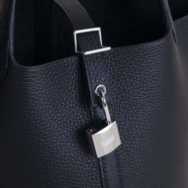 HERMÈS Picotin 18CM Touch Clememce/Matter Alligator Leather CK89 Noir Silver Hardware