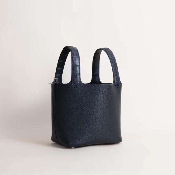 HERMÈS Picotin 18CM Touch Clememce/Matter Alligator Leather CK89 Noir Silver Hardware