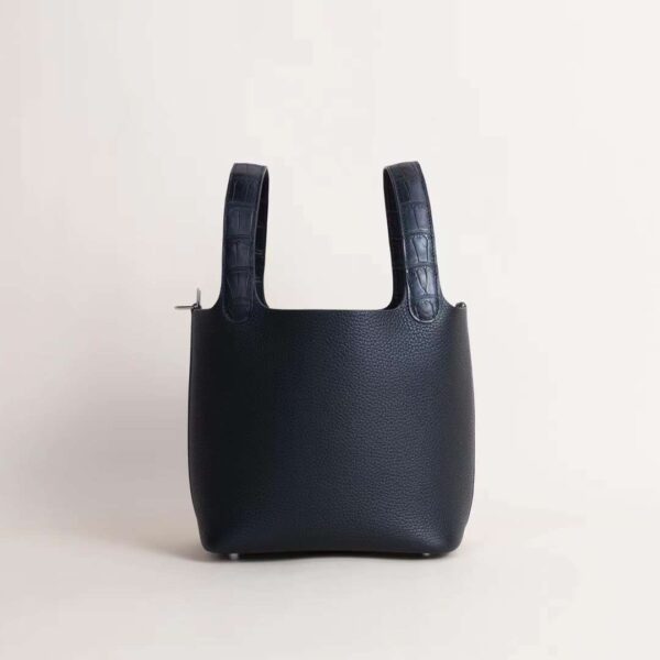 HERMÈS Picotin 18CM Touch Clememce/Matter Alligator Leather CK89 Noir Silver Hardware