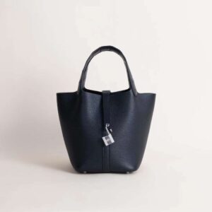 HERMÈS Picotin 18CM Touch Clememce/Matter Alligator Leather CK89 Noir Silver Hardware