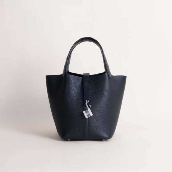 HERMÈS Picotin 18CM Touch Clememce/Matter Alligator Leather CK89 Noir Silver Hardware