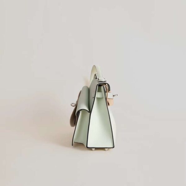 187 Mode HERMÈS Kelly Disorder OS Vert Fizz Epsom Leather Silver Hardware