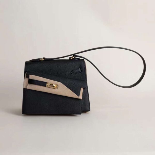 HERMÈS Kelly Disorder CK89 Black Epsom Leather Gold Hardware