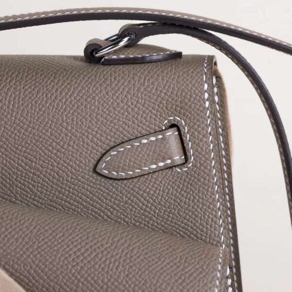 187 Mode Kelly Disorder CK18 Etoupe Epsom Leather Silver Hardware