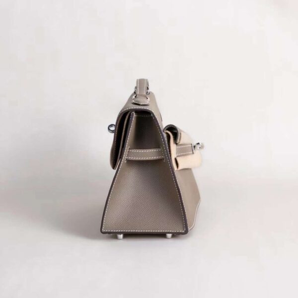 187 Mode Kelly Disorder CK18 Etoupe Epsom Leather Silver Hardware