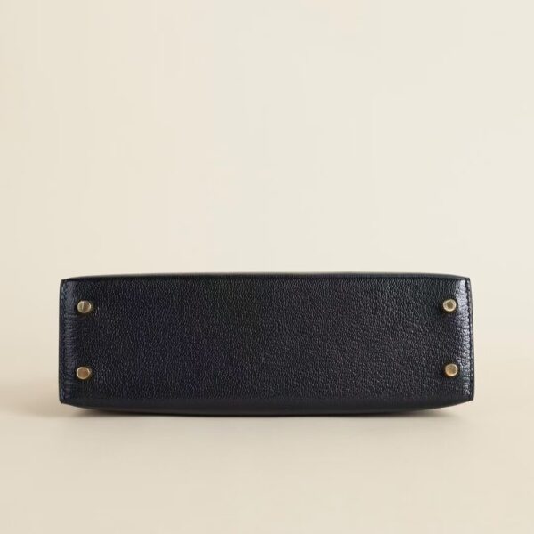 HERMÈS Mini Kelly 19CM Chever Leather CK89 Noir GHW Hardware