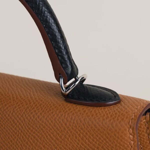 HERMÈS Mini Kelly 19CM Epsom Leather CK37 Gold / CK89 Black / CK10 Craie PHW Hardware