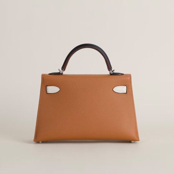 HERMÈS Mini Kelly 19CM Epsom Leather CK37 Gold / CK89 Black / CK10 Craie PHW Hardware