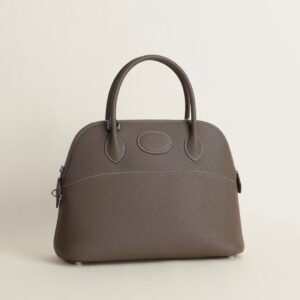HERMÈS Bolide 31CM Clememce Leather CK18 Etoupe PHW Hardware