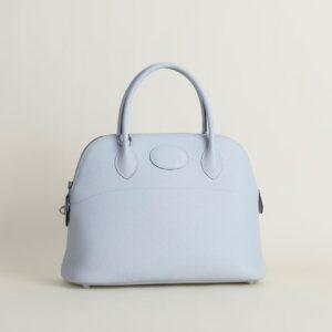 HERMÈS Bolide 31CM Clememce Leather 80 Blue Pale PHW Hardware