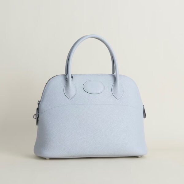 HERMÈS Bolide 31CM Clememce Leather 80 Blue Pale PHW Hardware