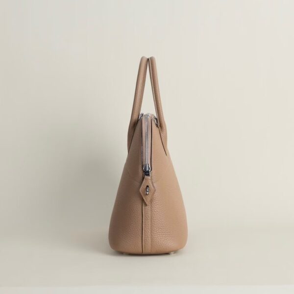 HERMÈS Bolide 31CM Clememce Leather 0M Chai PHW Hardware