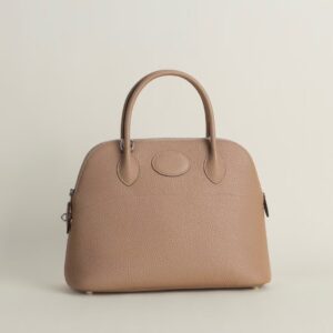HERMÈS Bolide 31CM Clememce Leather 0M Chai PHW Hardware