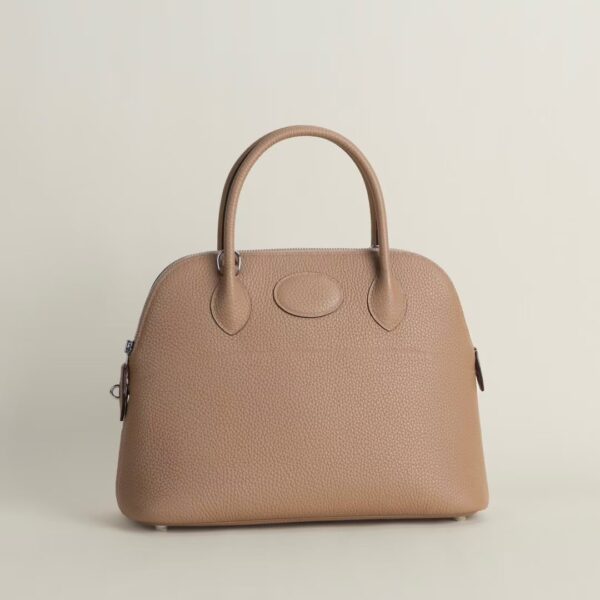 HERMÈS Bolide 31CM Clememce Leather 0M Chai PHW Hardware