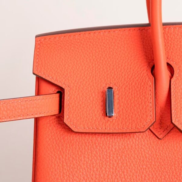 HERMÈS Birkin 25CM Togo Leather 9T Capucine PHW Hardware