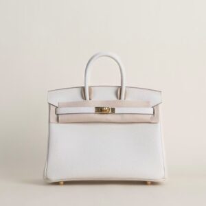 HERMÈS Birkin 25CM Togo Leather CK10 Craie GHW Hardware