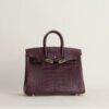 HERMÈS Birkin 25CM Matte Alligator Leather 41 Havane GHW Hardware