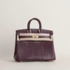 HERMÈS Birkin 25CM Matte Alligator Leather 41 Havane GHW Hardware