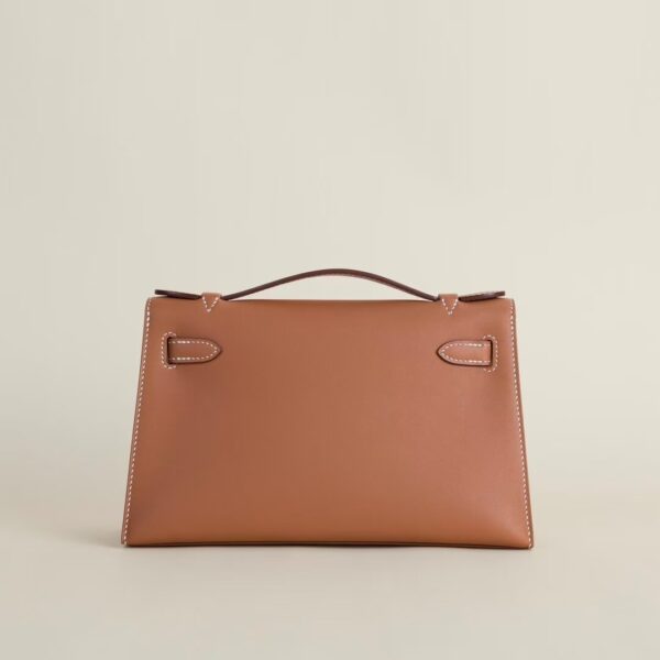 HERMÈS Kelly Pochette Swift Leather CK37 Gold 22CM GHW Hardware