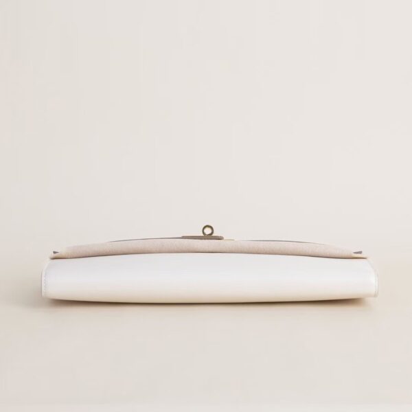 HERMÈS Kelly Cut Swift Leather CK10 Craie 31CM Rose GHW