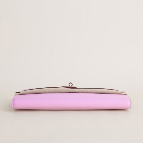 HERMÈS Kelly Cut Swift Leather X9 Mauve Sylvestre 31CM Rose GHW