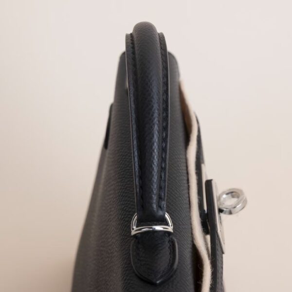 HERMÈS Mini Kelly ll Epsom Leather CK89 Black 19CM PHW