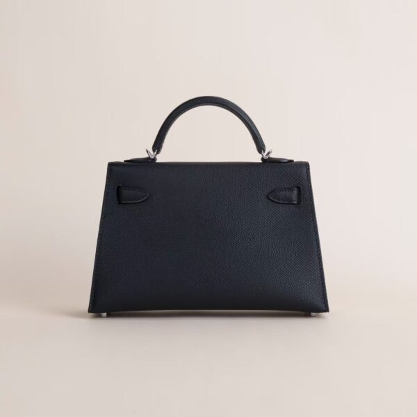 HERMÈS Mini Kelly ll Epsom Leather CK89 Black 19CM PHW
