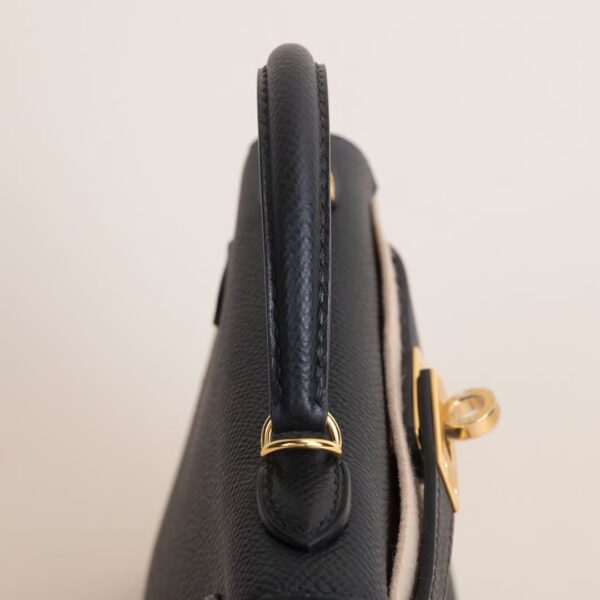 HERMÈS Mini Kelly ll Epsom Leather CK89 Black 19CM GHW