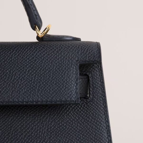 HERMÈS Mini Kelly ll Epsom Leather CK89 Black 19CM GHW