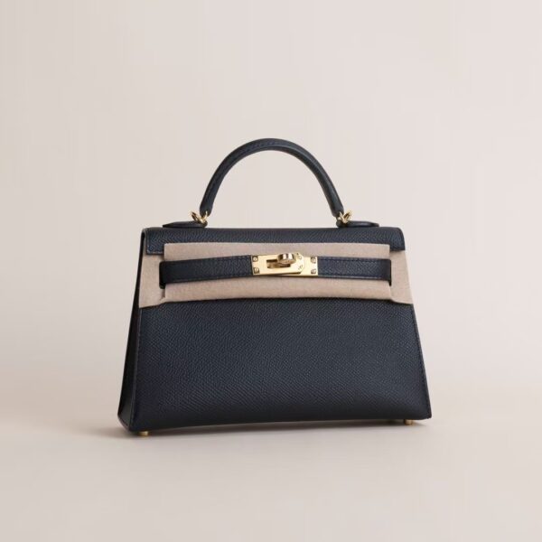 HERMÈS Mini Kelly ll Epsom Leather CK89 Black 19CM GHW