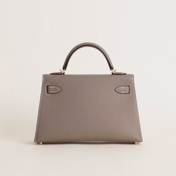 HERMÈS Mini Kelly ll Epsom Leather CK18 Etoupe 19CM GHW & PHW