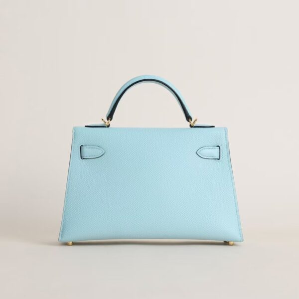 HERMÈS Mini Kelly ll U2 Blue Zephyr Epsom Leather 19CM GHW