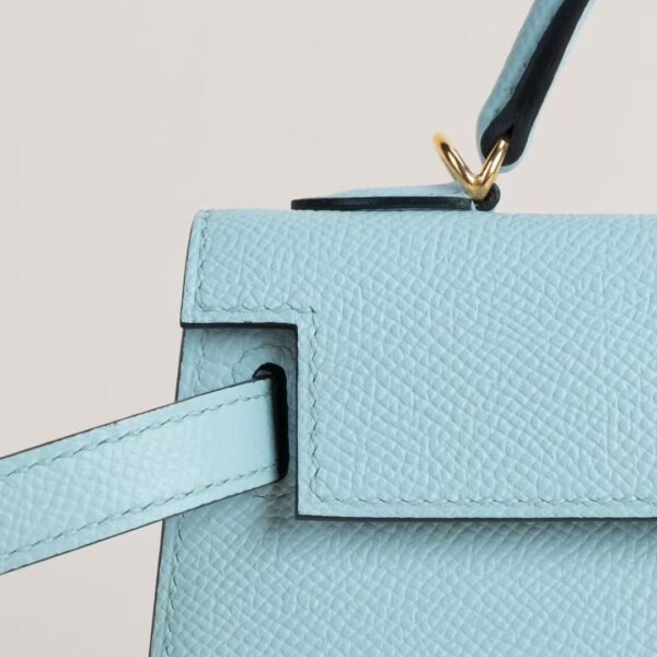 HERMÈS Mini Kelly ll U2 Blue Zephyr Epsom Leather 19CM GHW